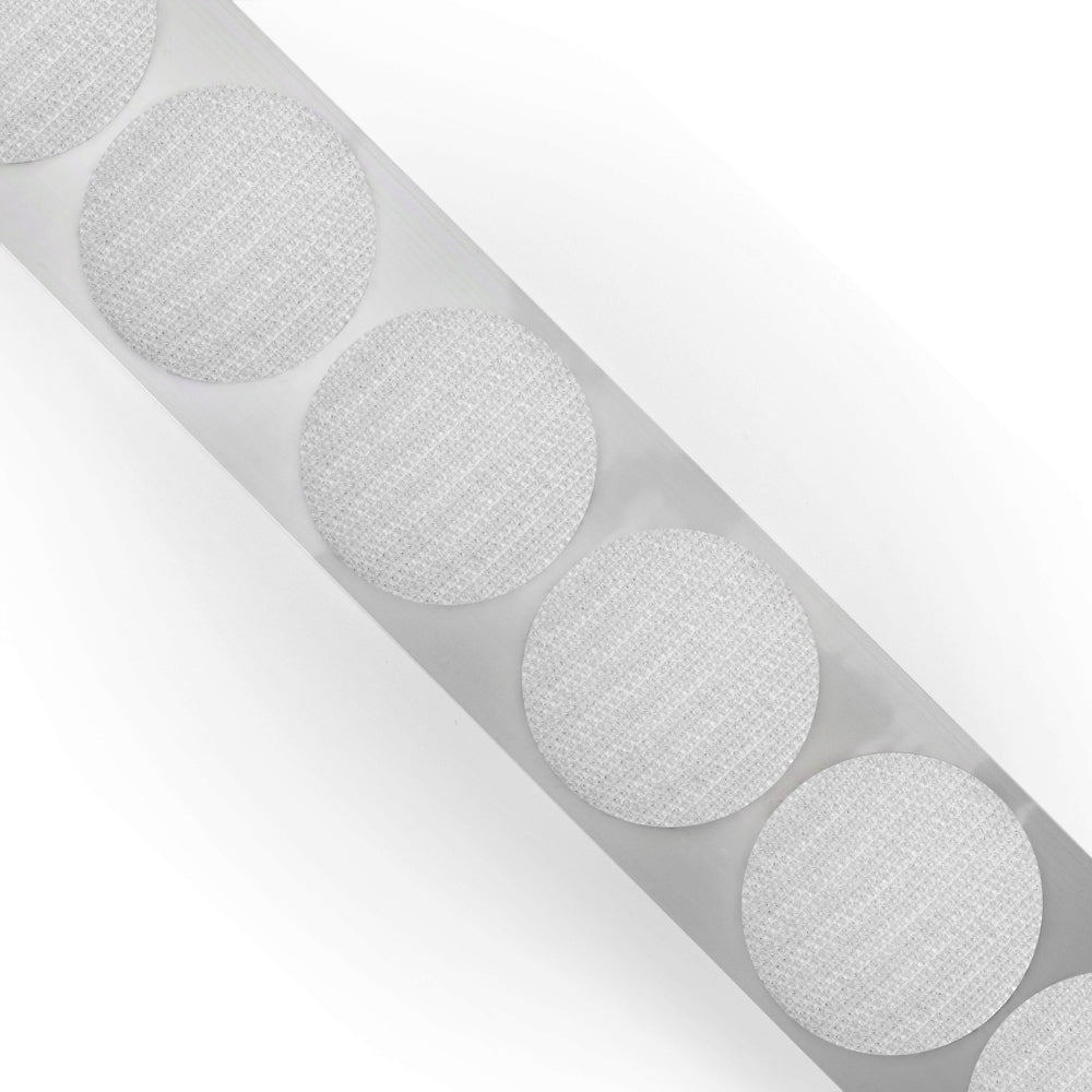 1-3/8" White Hook Dot, 600 Dots Per Roll