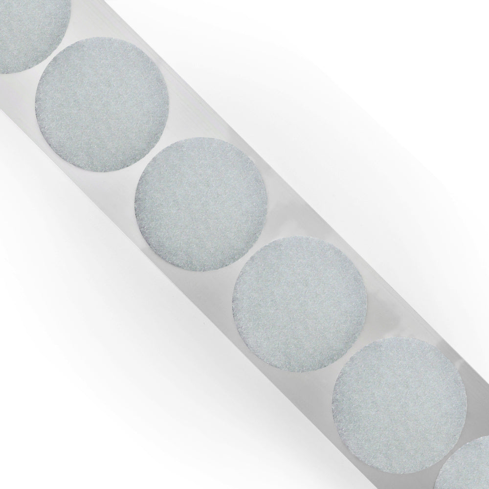 1-3/8" White Loop Dot, 600 Dots Per Roll