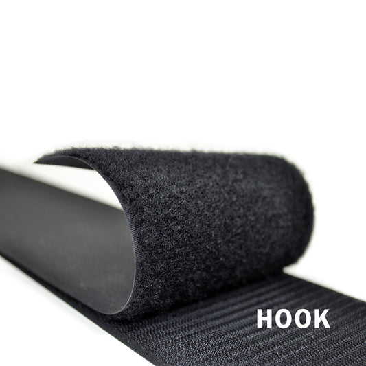 1.5" Black Adhesive Hook, 25 Yard Roll