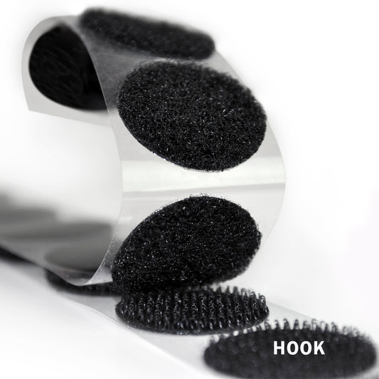 1/2" Black Hook Dot, 1400 Dots Per Roll